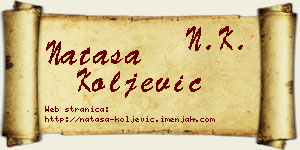 Nataša Koljević vizit kartica